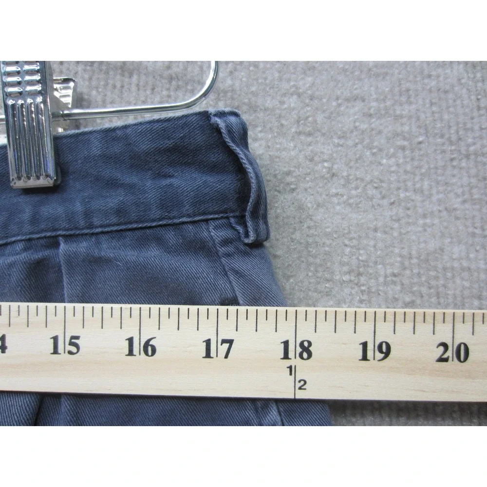 Polo Ralph Lauren Mens Navy Blue Pleated Chino Shorts 100% Cotton Size 36